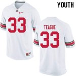 NCAA Ohio State Buckeyes Youth #33 Master Teague White Nike Football College Jersey STF8645RV